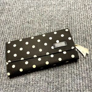 Thirty-One Black and White Polka Dot Wallet